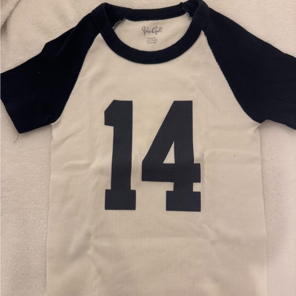 Brandy Melville Black and White Number Tee